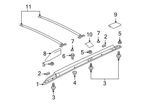 2011 Mitsubishi Endeavor Luggage Carrier Diagram 2