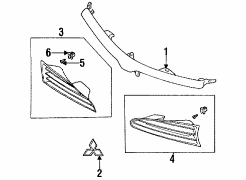 1995 Mitsubishi Galant Grille & Components
