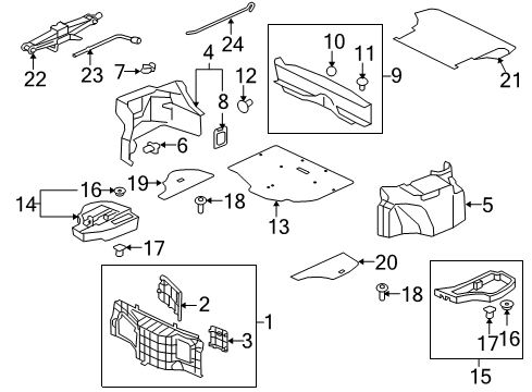 2008 Mitsubishi Lancer Luggage Wrench Diagram for MR244375