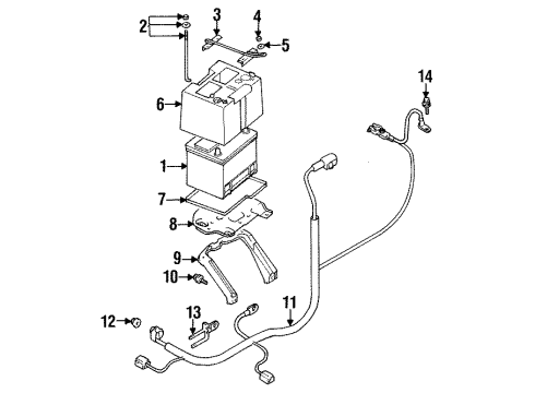 1998 Mitsubishi Eclipse Battery Diagram for A995FB1X01