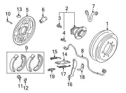 2009 Mitsubishi Lancer Rear Brakes
