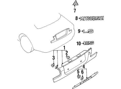 2000 Mitsubishi Diamante Exterior Trim - Trunk