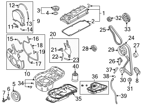 2005 Mitsubishi Outlander Engine Parts