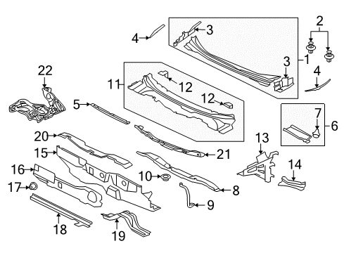 2012 Mitsubishi Lancer Cowl Diagram 2