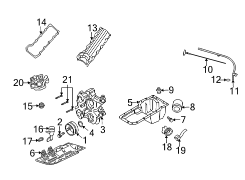 2006 Mitsubishi Raider Engine Parts Diagram 2