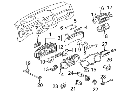 2005 Mitsubishi Montero Cluster & Switches