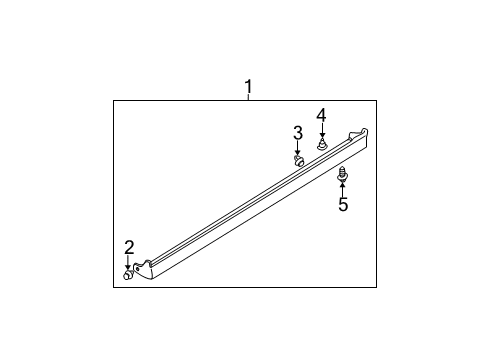 2004 Mitsubishi Lancer Exterior Trim - Pillars Diagram 3