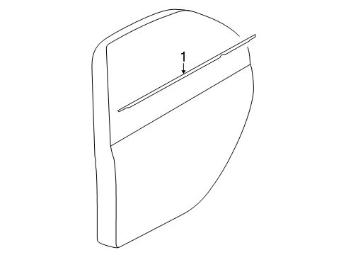 2004 Mitsubishi Lancer Exterior Trim - Rear Door Diagram 3
