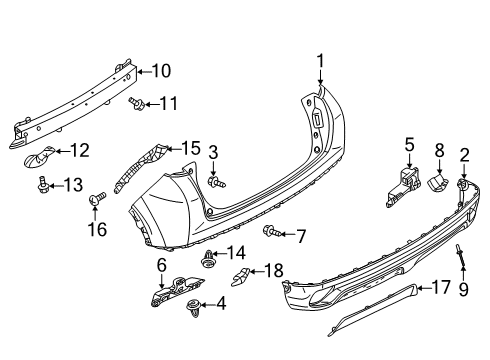 2020 Mitsubishi Eclipse Cross Bumper & Components - Rear
