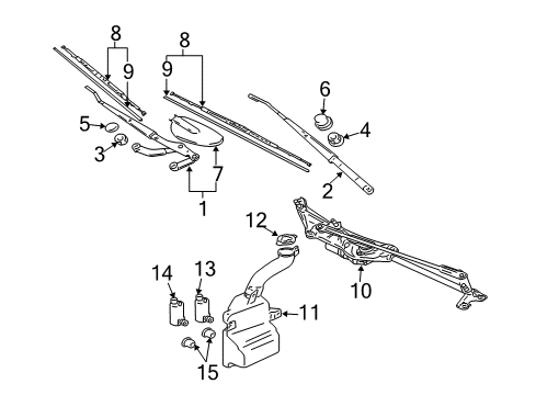 2007 Mitsubishi Endeavor Wipers Diagram 2