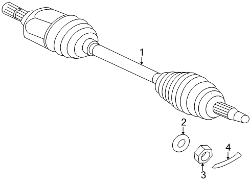 2012 Mitsubishi Outlander Drive Axles - Front Diagram 2