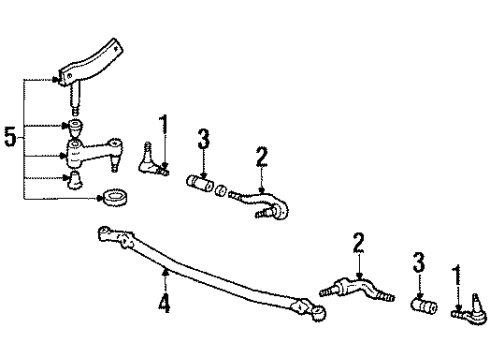 1986 Mitsubishi Mighty Max Steering Gear & Linkage Diagram 2