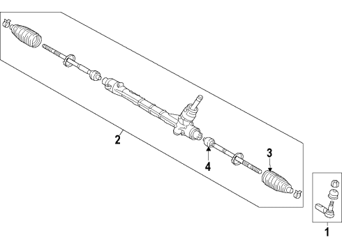 2019 Mitsubishi Outlander PHEV Steering Gear & Linkage Diagram 2