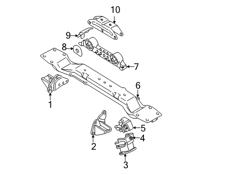 1999 Mitsubishi Montero Sport Rear Mount Diagram for MR267868
