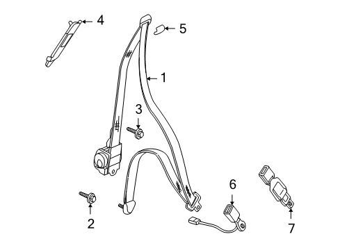 2008 Mitsubishi Outlander Front Seat Belts