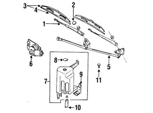 1996 Mitsubishi Mirage Wiper & Washer Components