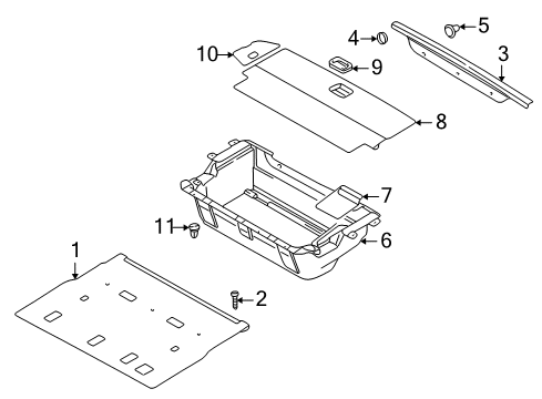 2001 Mitsubishi Montero Interior Trim - Rear Body