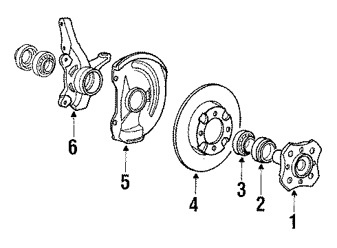 1992 Mitsubishi Mirage Front Brakes