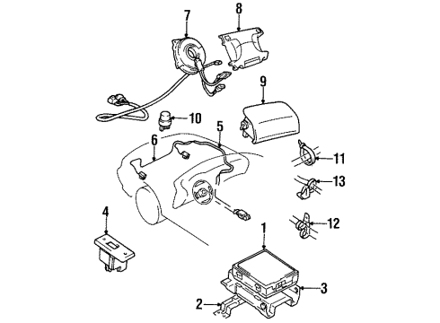 1996 Mitsubishi Diamante Air Bag Components
