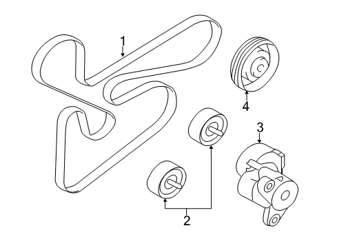 2011 Mitsubishi Lancer Belts & Pulleys - Belts Diagram 2