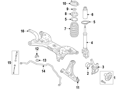 2014 Mitsubishi Mirage Front Suspension