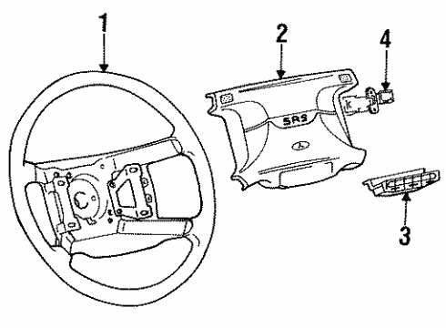 1996 Mitsubishi 3000GT Steering Wheel Diagram 2
