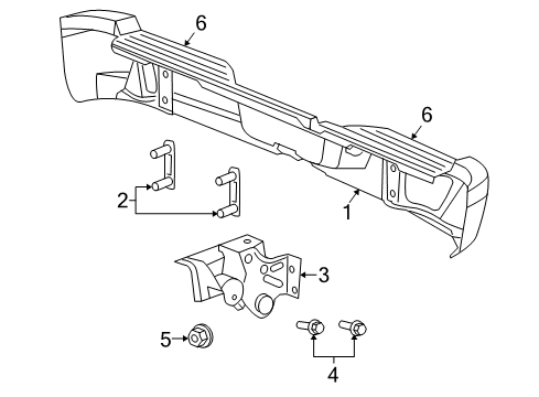 2006 Mitsubishi Raider Bumper & Components - Rear