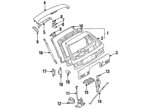 1995 Mitsubishi Diamante Gate & Hardware