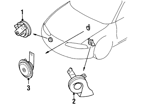 1998 Mitsubishi Eclipse Anti-Theft Components Diagram