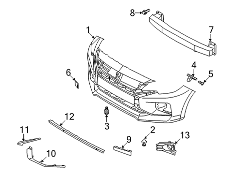 2022 Mitsubishi Mirage G4 Bumper & Components - Front