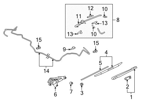 2012 Mitsubishi Outlander Wiper & Washer Components