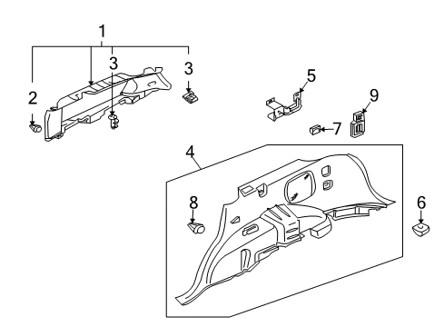 2011 Mitsubishi Endeavor Interior Trim - Quarter Panels
