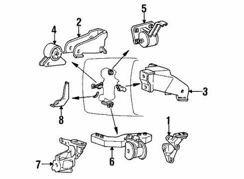 1991 Mitsubishi Mirage Engine Mounting Diagram 2
