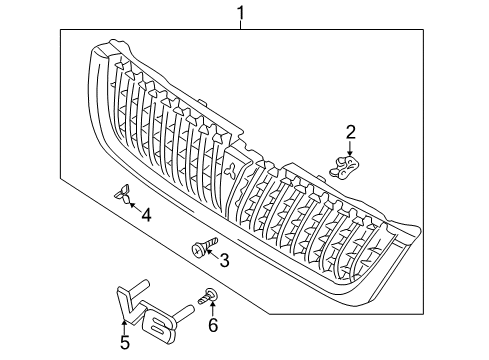 1998 Mitsubishi Montero Sport Grille & Components