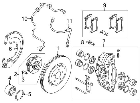 2017 Mitsubishi Lancer Caliper Assembly Bolt Diagram for MU140038