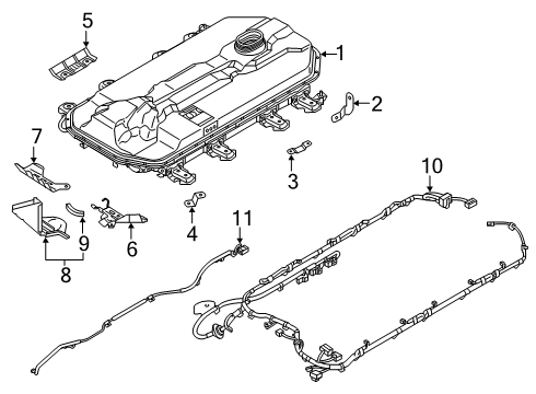 2020 Mitsubishi Outlander PHEV Battery Assembly Diagram for 9450B324