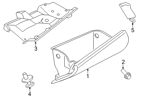2008 Mitsubishi Lancer Glove Box Black Diagram for 8006A082XA
