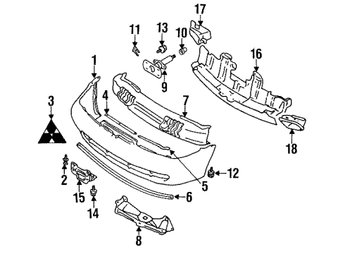1992 Mitsubishi Eclipse Bumper & Components - Front