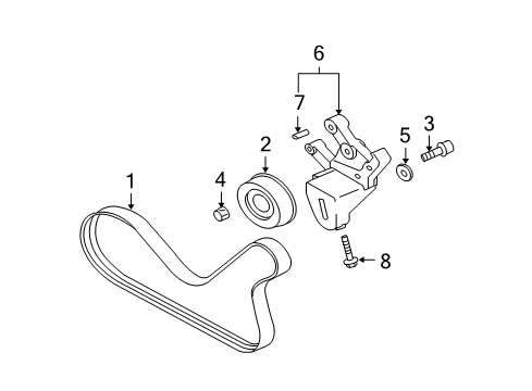 2012 Mitsubishi Eclipse Belts & Pulleys - Belts Diagram 3