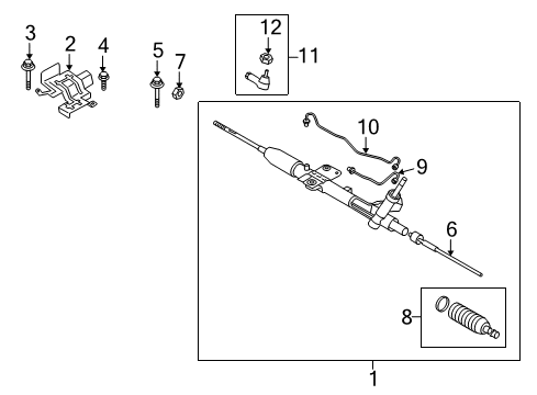 2012 Mitsubishi Outlander Steering Gear Diagram for 4410A026