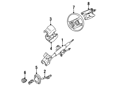 1996 Mitsubishi Diamante Steering Column & Wheel