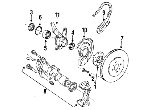 1996 Mitsubishi Mirage Front Brakes
