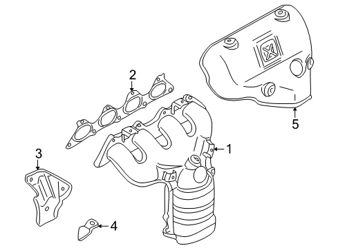 2007 Mitsubishi Lancer Exhaust Manifold