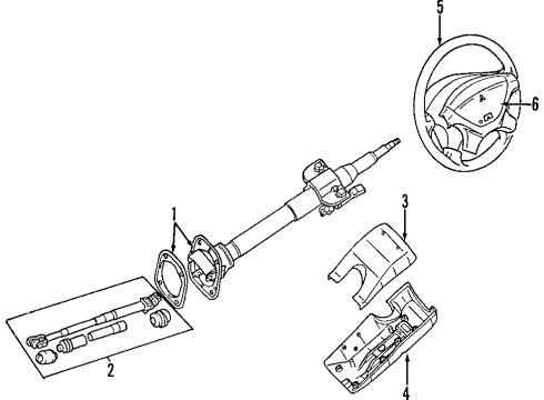 2004 Mitsubishi Montero Sport Steering Column