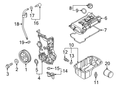2014 Mitsubishi Mirage Engine Parts