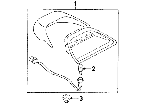 1998 Mitsubishi Galant High Mount Lamps