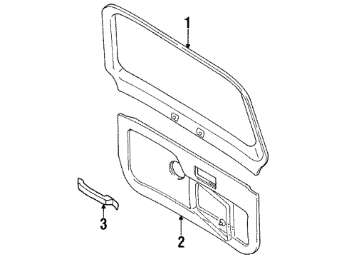 2000 Mitsubishi Montero Interior Trim - Lift Gate