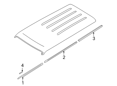 2001 Mitsubishi Montero Exterior Trim - Roof