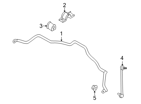 2010 Mitsubishi Endeavor Stabilizer Bar & Components Diagram 2