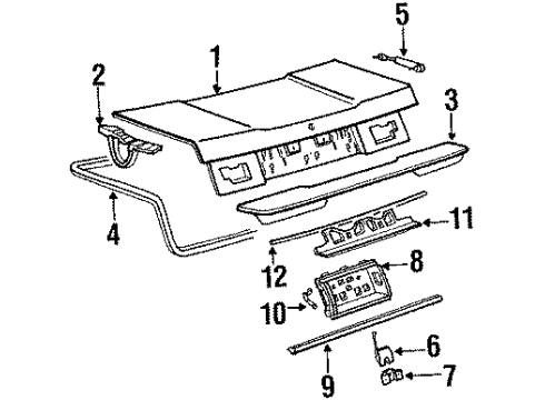 1990 Mitsubishi Sigma Trunk Lid & Components